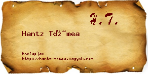 Hantz Tímea névjegykártya